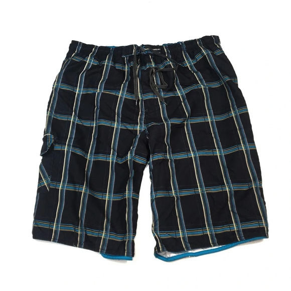 SH84 Mens Burnside Skater Brand Lined Swim Trunks L - Picture 1 of 5